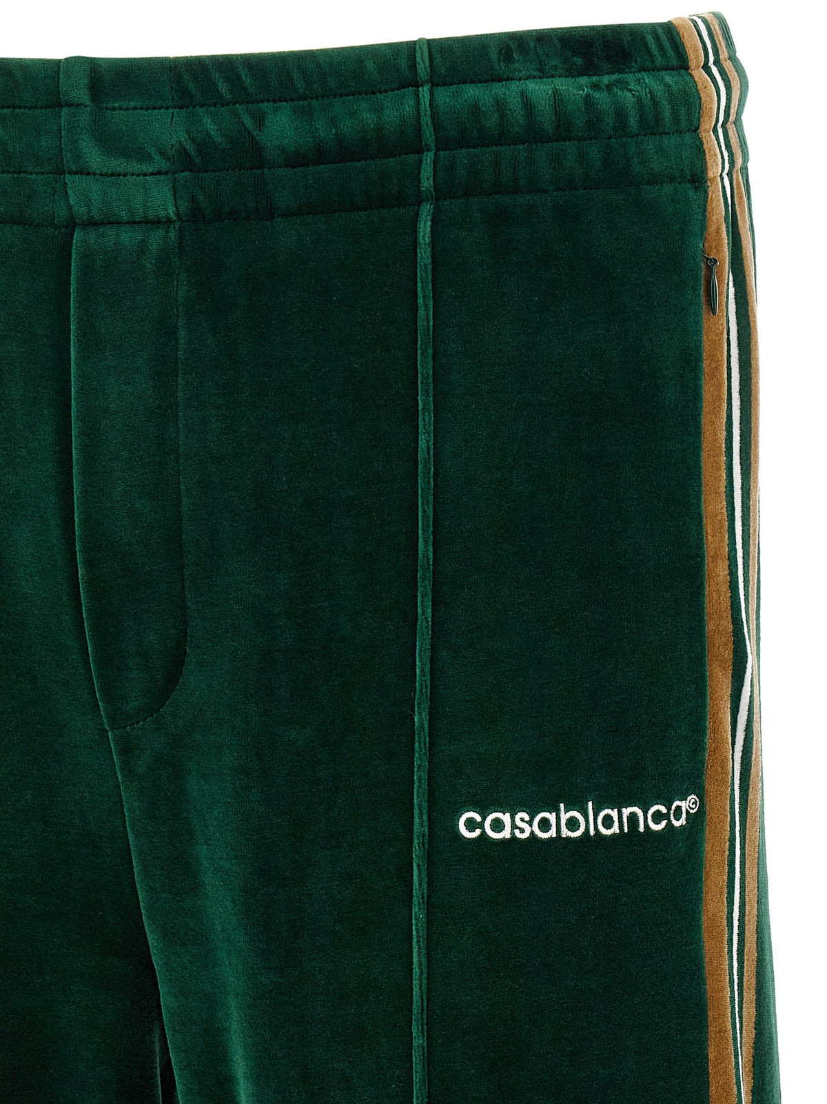 Casablanca Velour Joggers Green, view 4