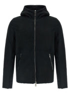 Giorgio Brato Velour Leather Hoodie Black