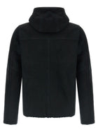 Giorgio Brato Velour Leather Hoodie Black, view 2