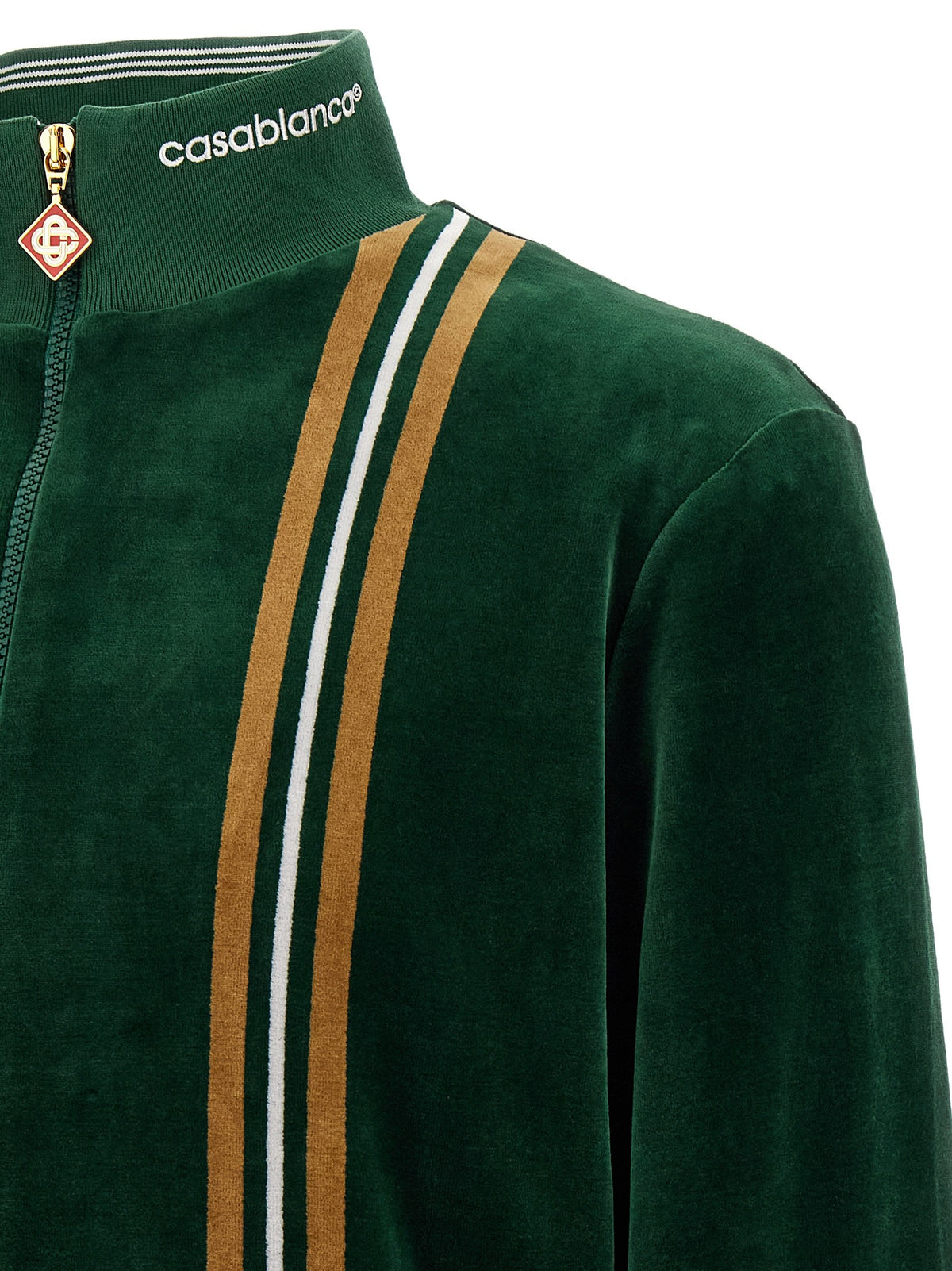 Casablanca Velour Sweatshirt Green, view 4
