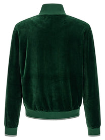 Casablanca Velour Sweatshirt Green, view 2