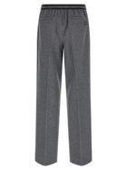 Miu Miu Velour Wool Pants Grey, view 2