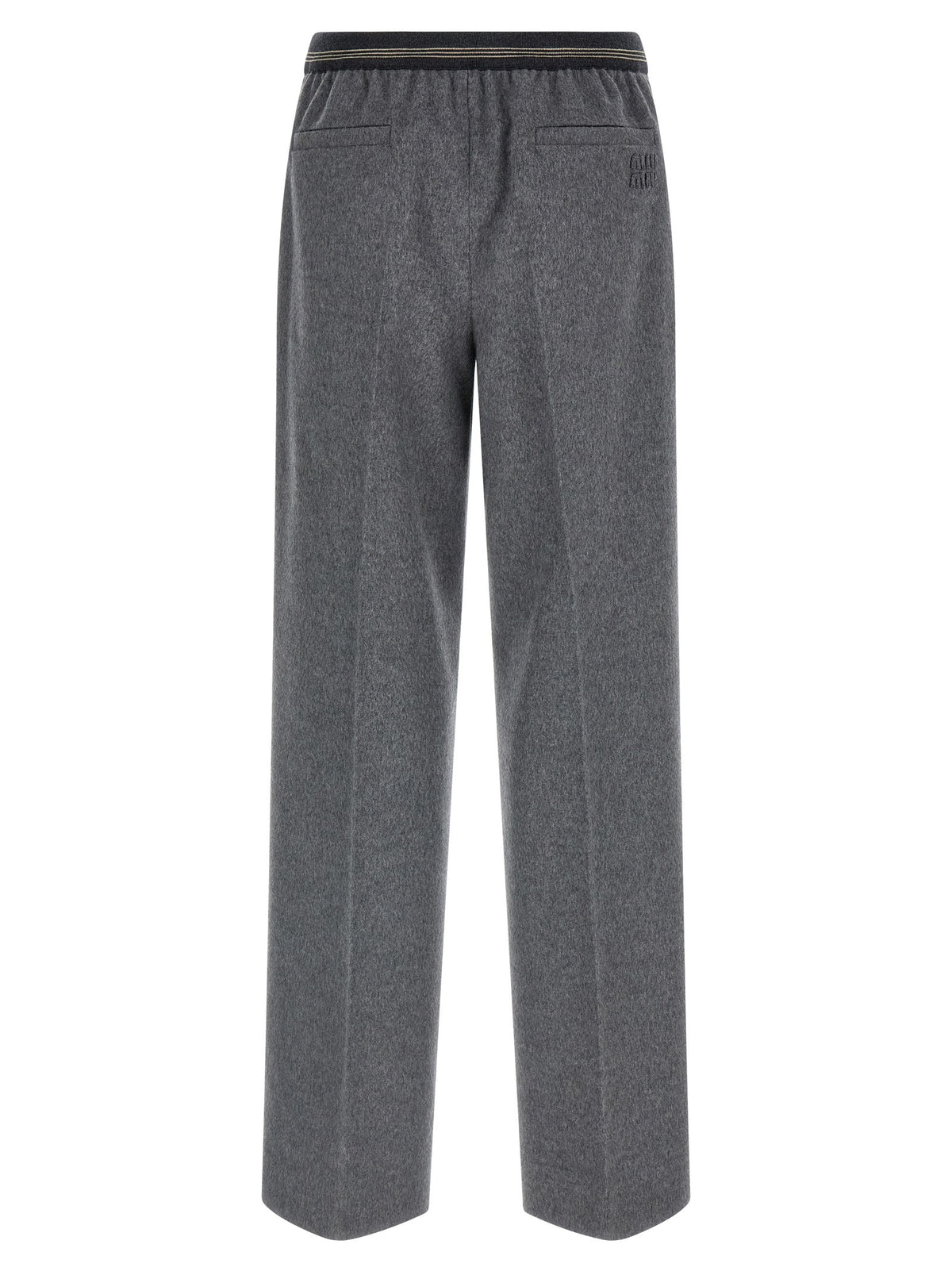 Miu Miu Velour Wool Pants Grey, view 2
