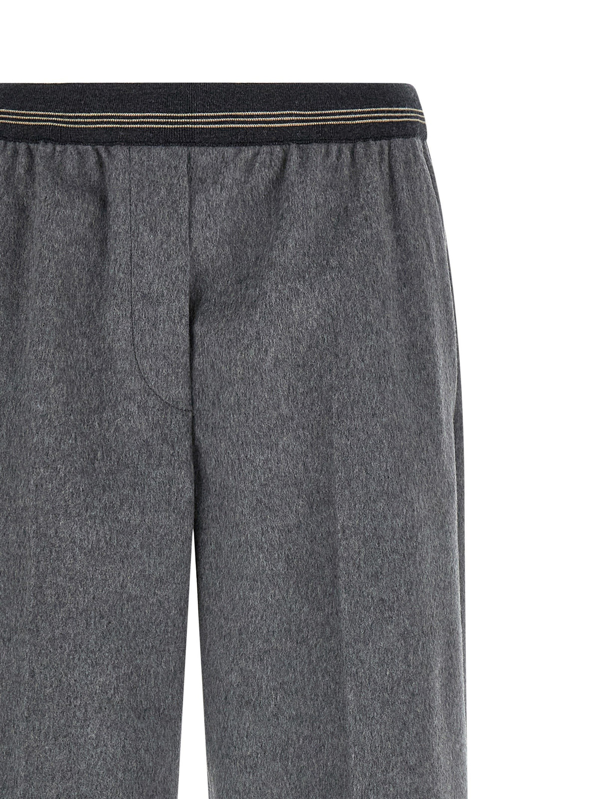 Miu Miu Velour Wool Pants Grey, view 3