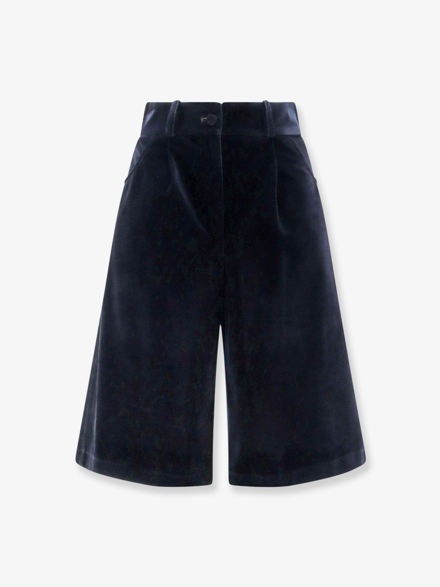Actualee Women's Velvet Bermuda Shorts Blue