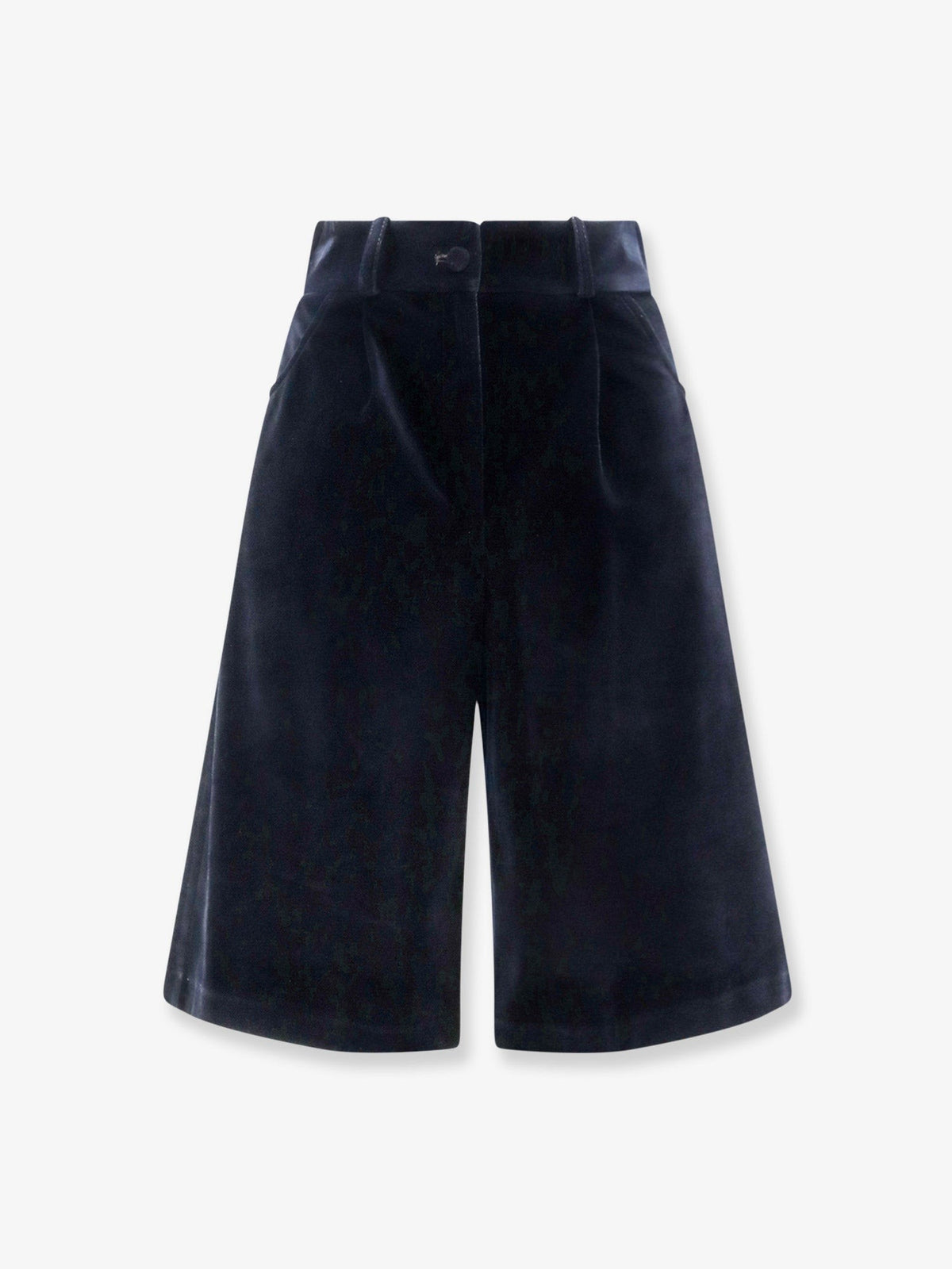 Actualee Women's Velvet Bermuda Shorts Blue