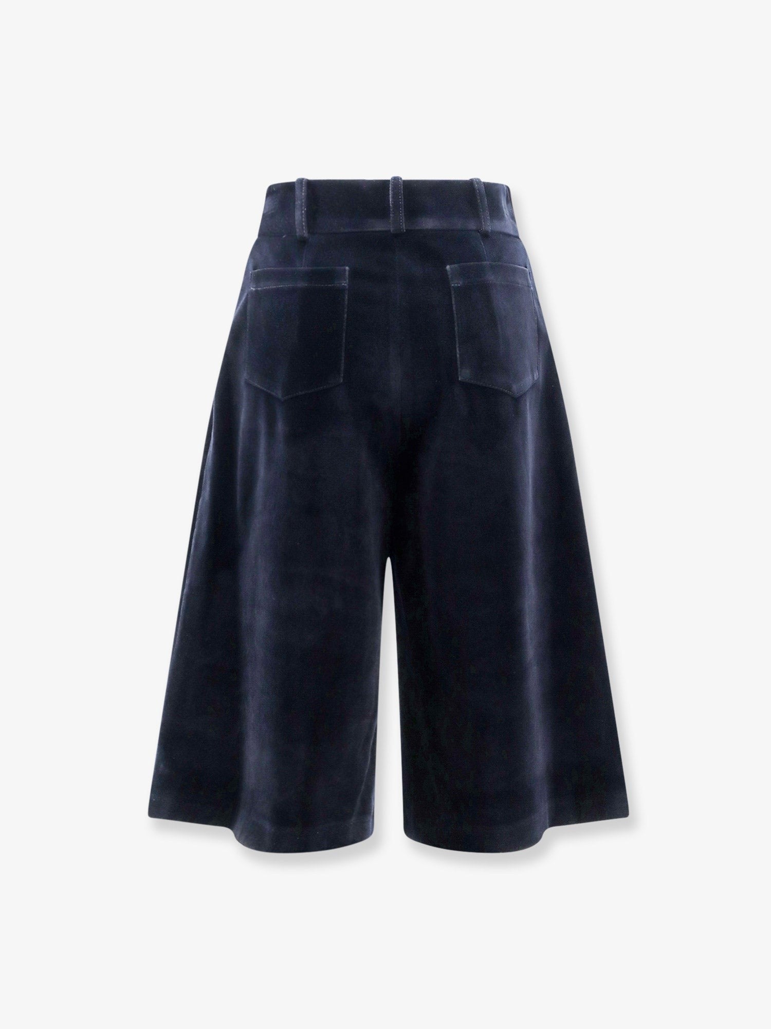 Actualee Women's Velvet Bermuda Shorts Blue