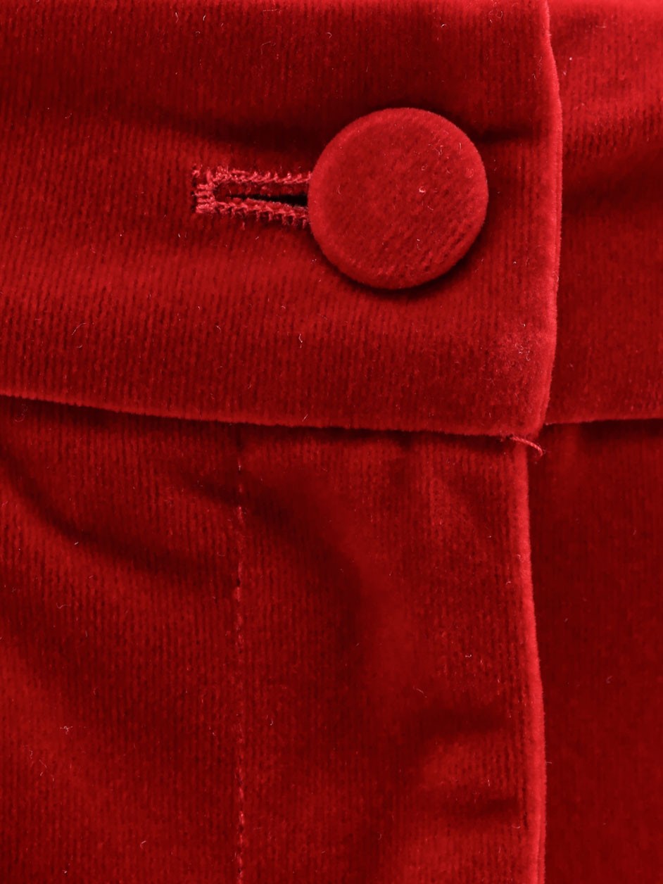 Actualee Women's Velvet Bermuda Shorts Red