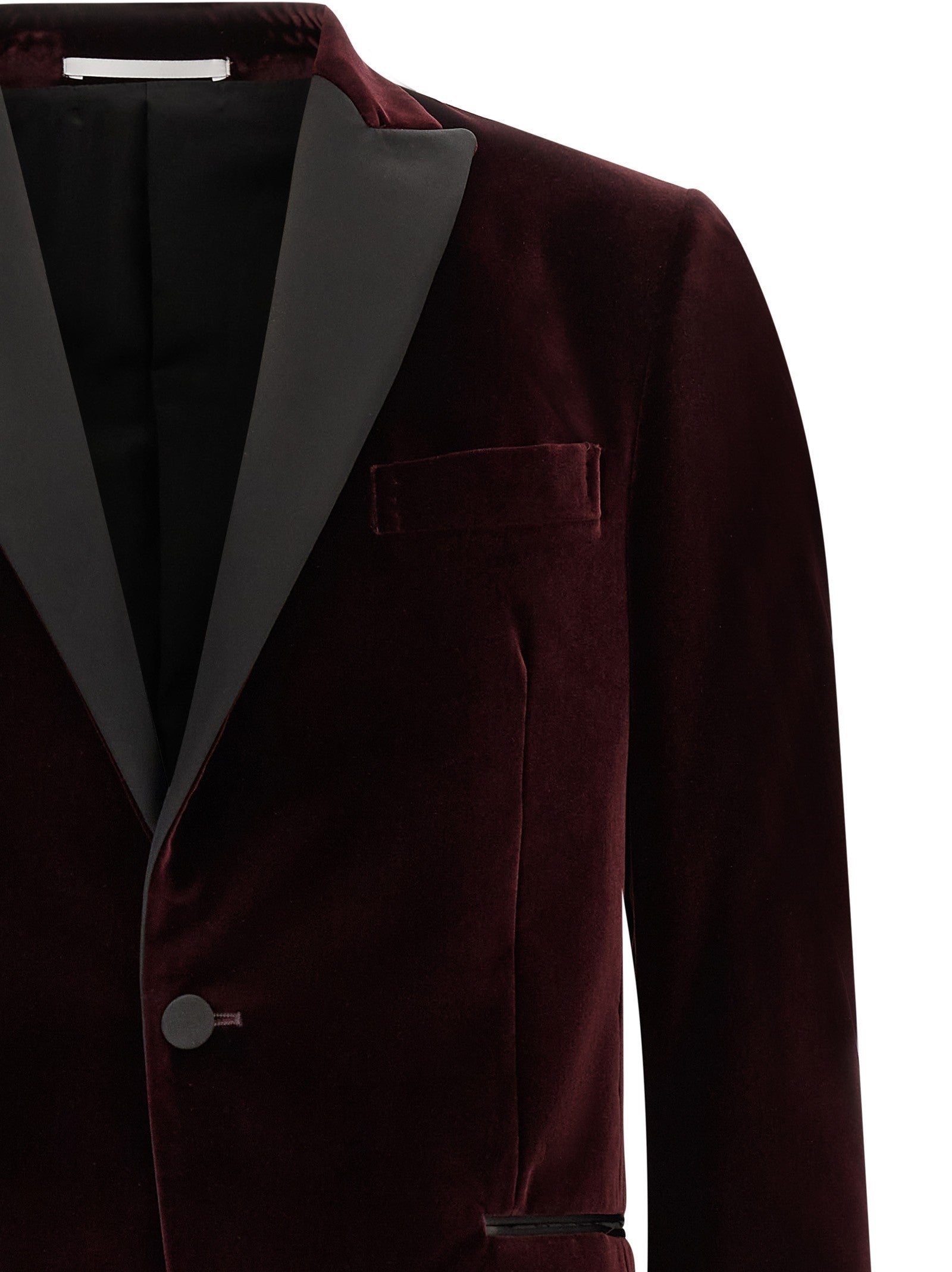 Pal Zileri Velvet Blazer Red