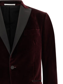 Pal Zileri Velvet Blazer Red