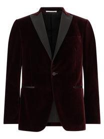Pal Zileri Velvet Blazer Red