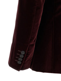 Pal Zileri Velvet Blazer Red