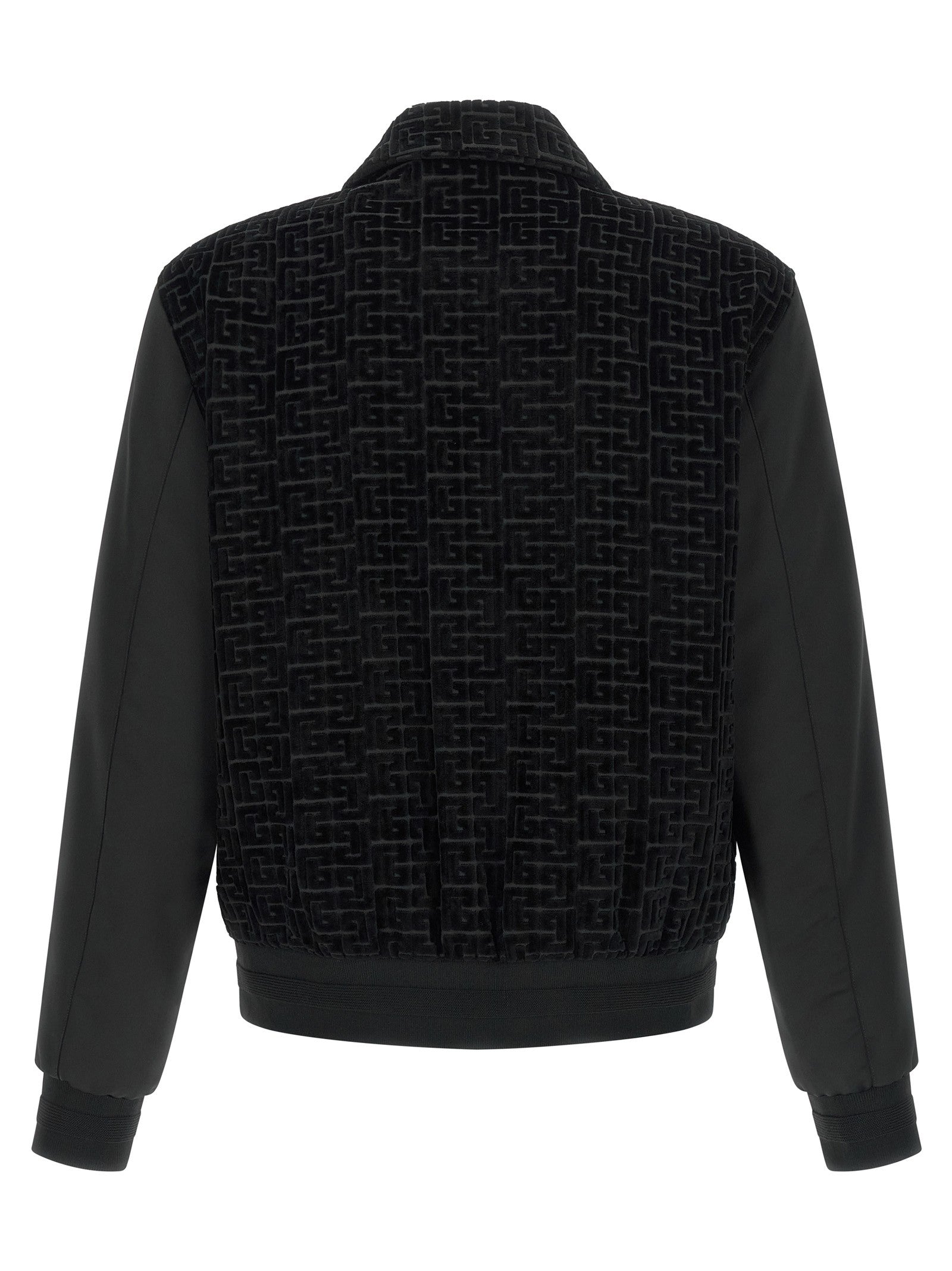Balmain Velvet Bomber Jacket Black