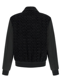 Balmain Velvet Bomber Jacket Black