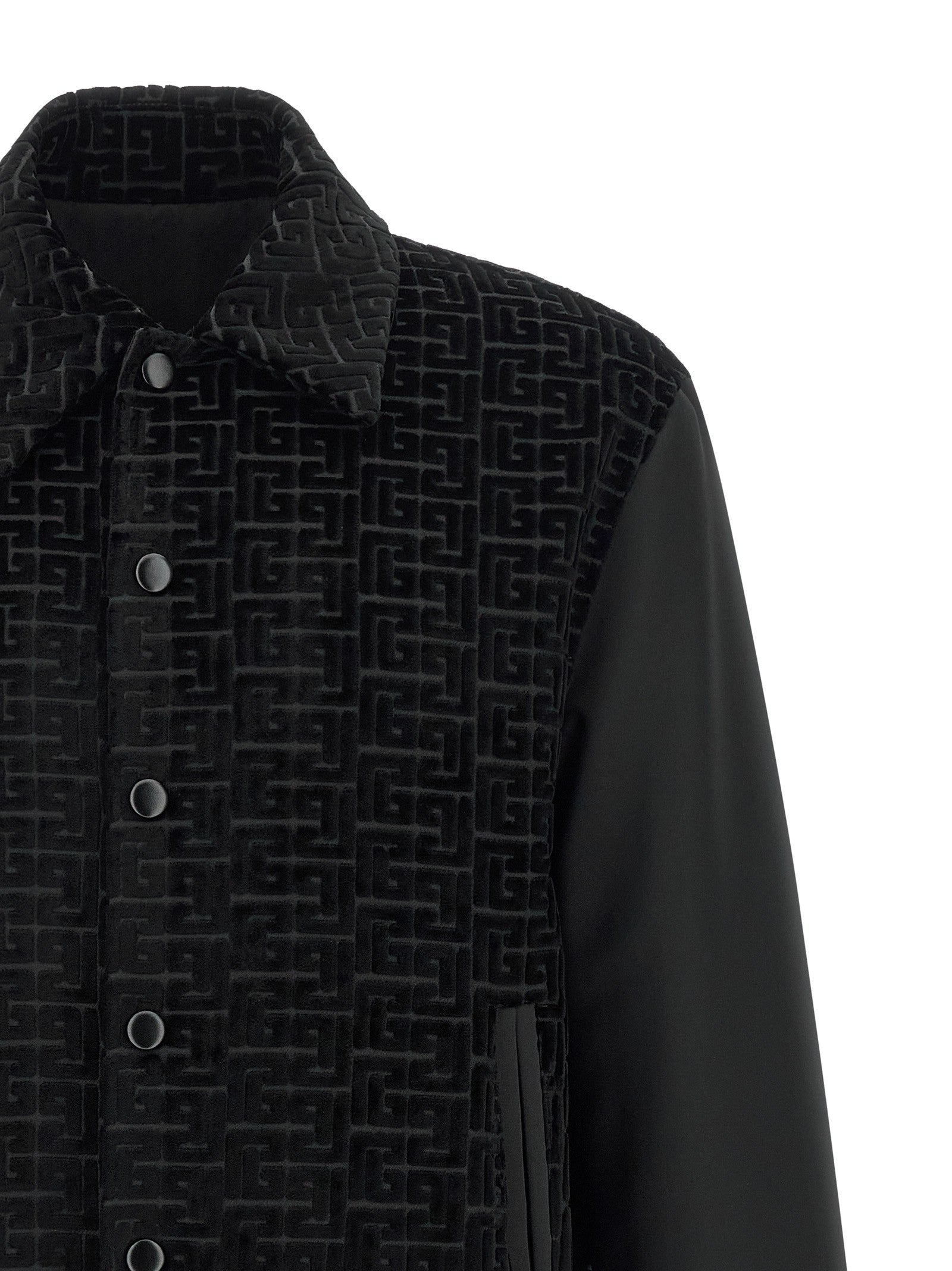 Balmain Velvet Bomber Jacket Black