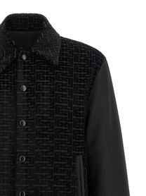 Balmain Velvet Bomber Jacket Black