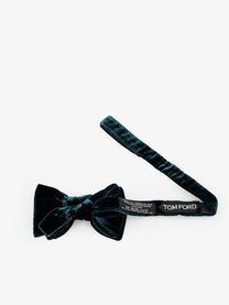 Tom Ford Men's Velvet Bow Tie Green