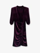 Actualee Women's Velvet Dress Purple