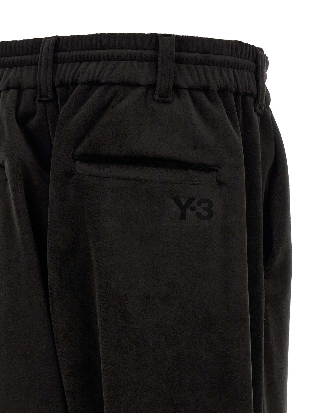 Y-3 Velvet Effect Joggers Black, view 4