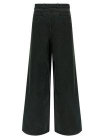 Dries Van Noten Velvet Insert Jeans Green