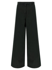 Dries Van Noten Velvet Insert Jeans Green
