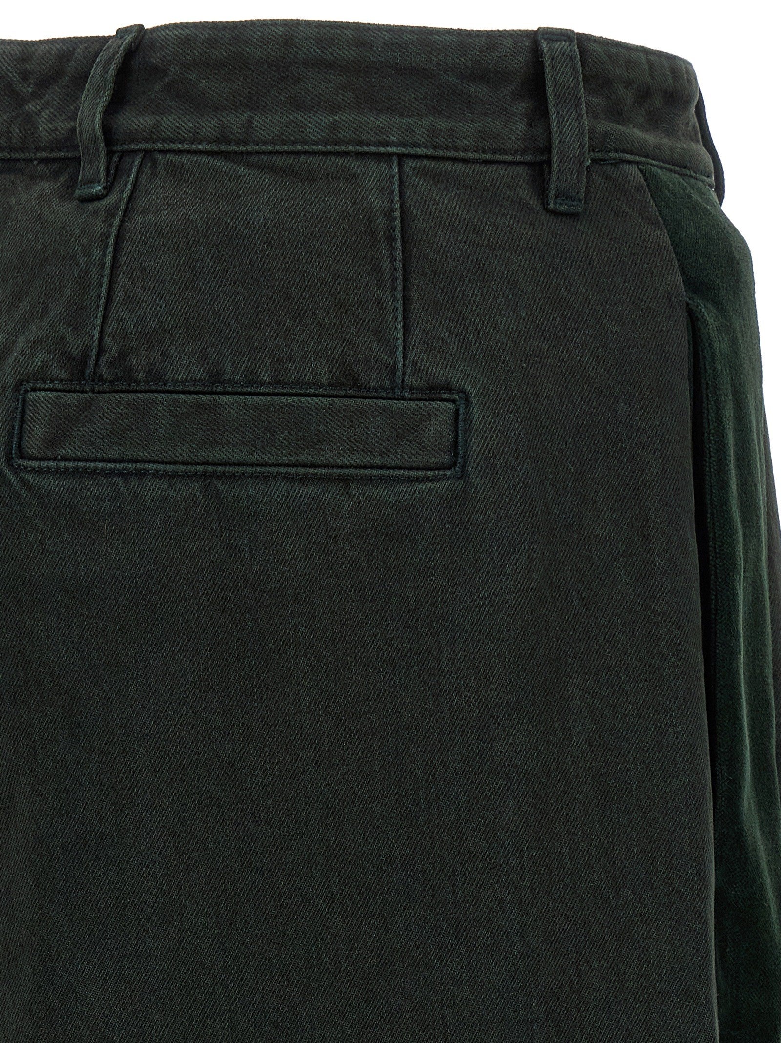 Dries Van Noten Velvet Insert Jeans Green