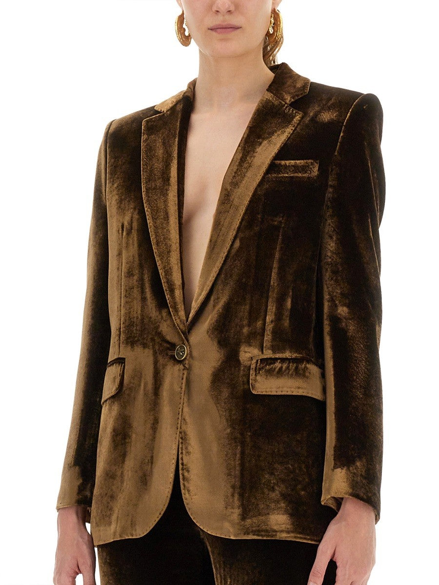 ETRO Women's Velvet Jacket Brown, view 4