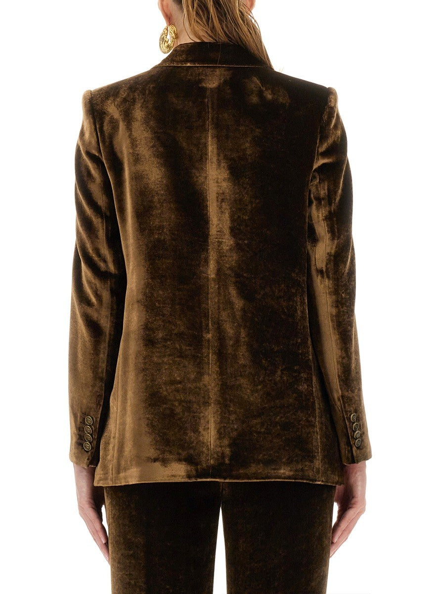 ETRO Women's Velvet Jacket Brown