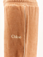 Chloé Women's Velvet Joggers Trousers Grey, view 3