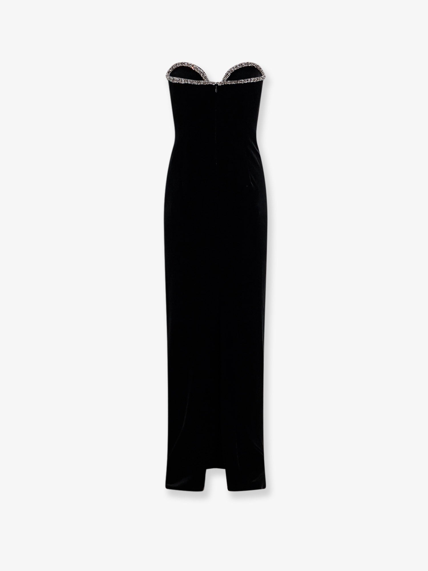 self-portrait Women's Velvet Long Dress Black