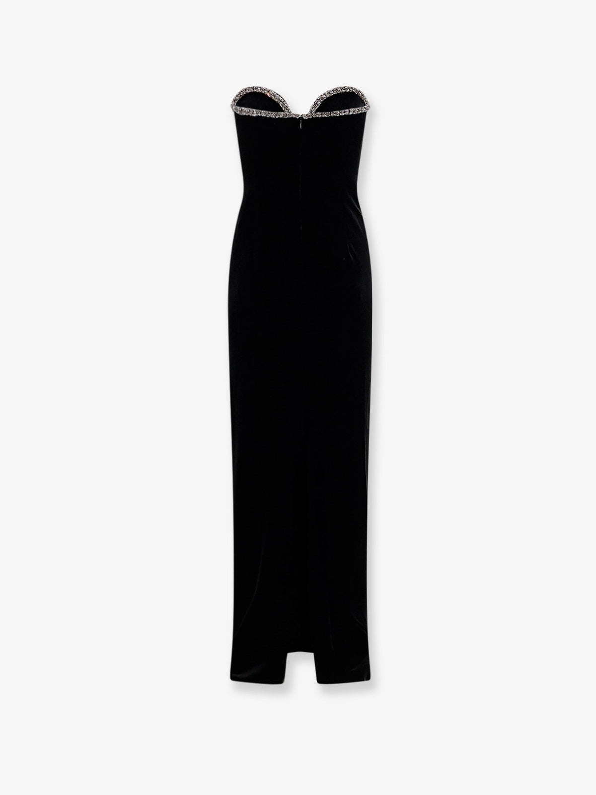 self-portrait Women's Velvet Long Dress Black, view 2