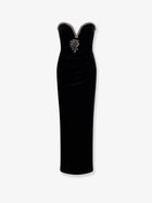 self-portrait Women's Velvet Long Dress Black