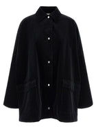 Toteme Velvet Overshirt Black