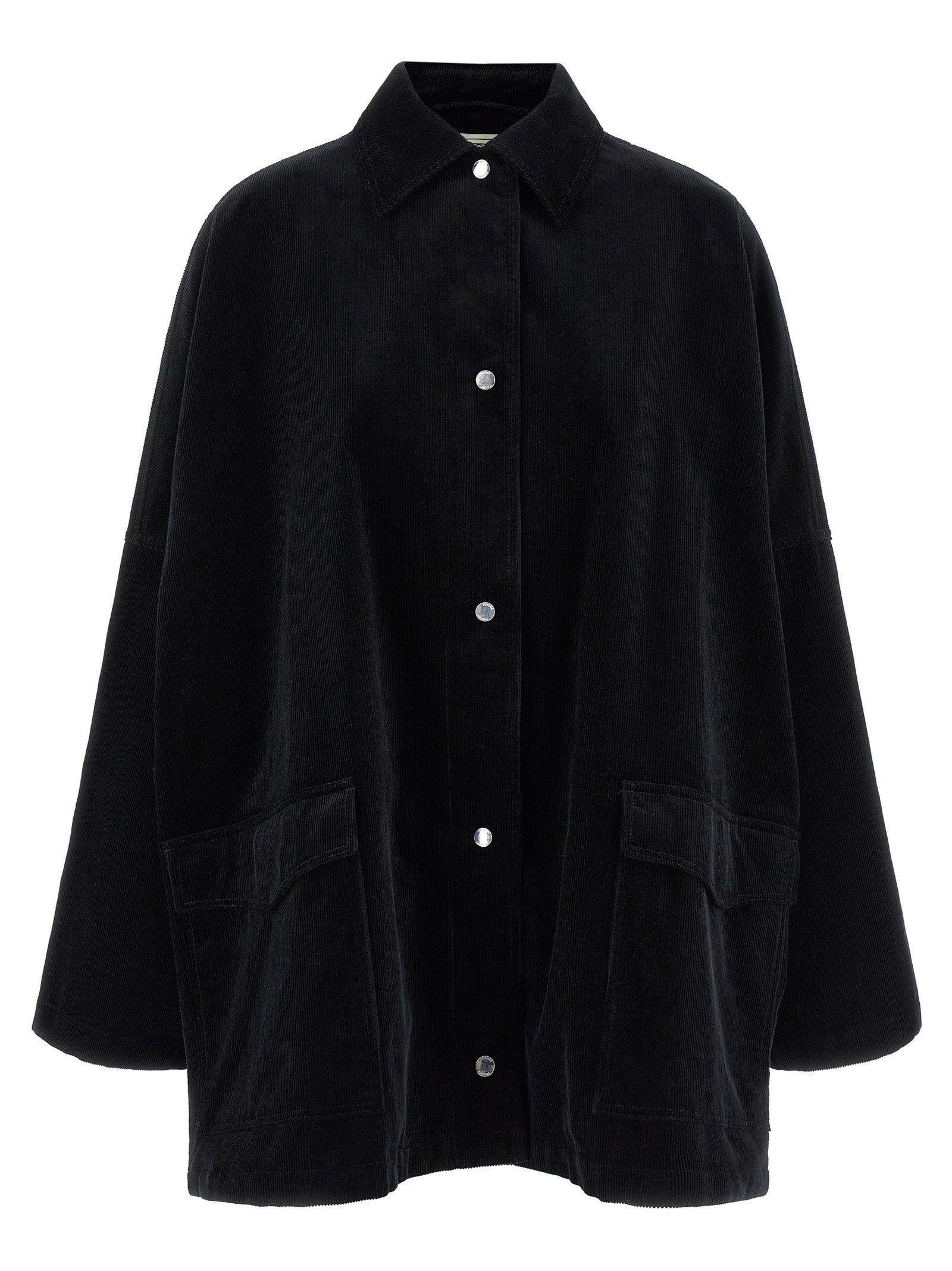Toteme Velvet Overshirt Black