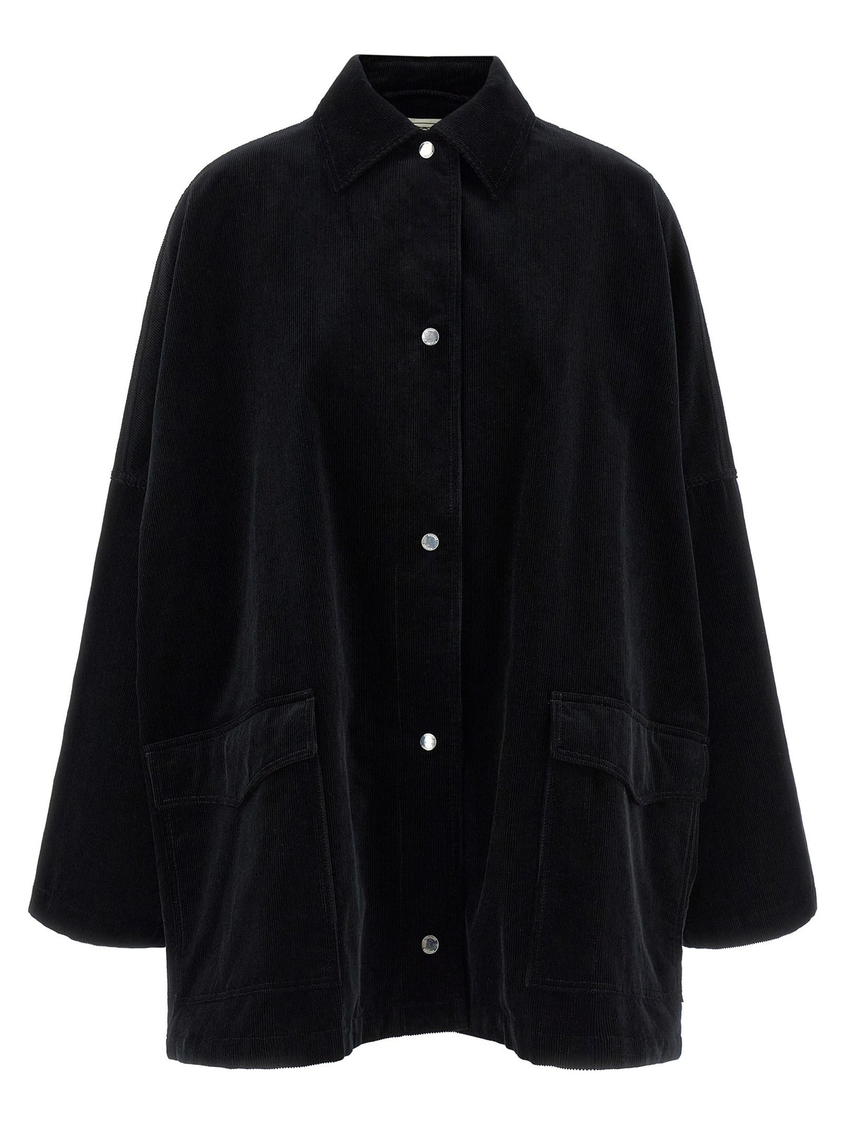 Toteme Velvet Overshirt Black