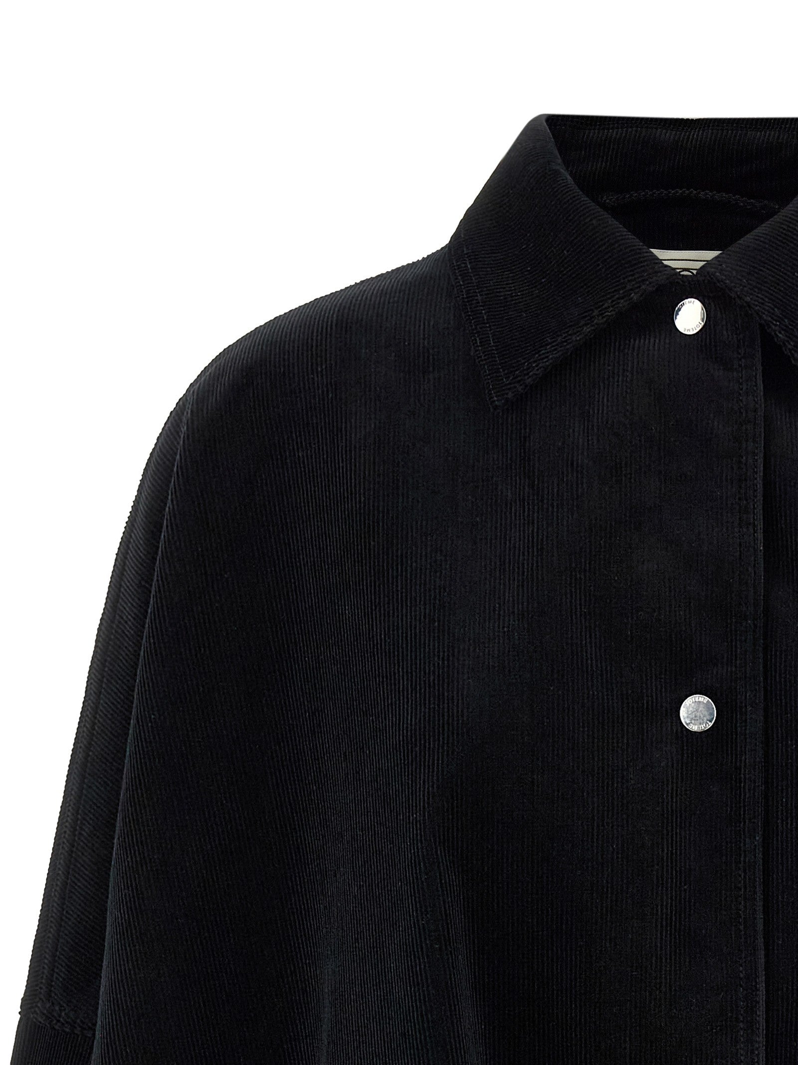 Toteme Velvet Overshirt Black