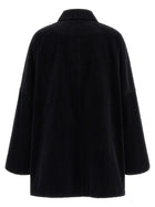 Toteme Velvet Overshirt Black, view 2