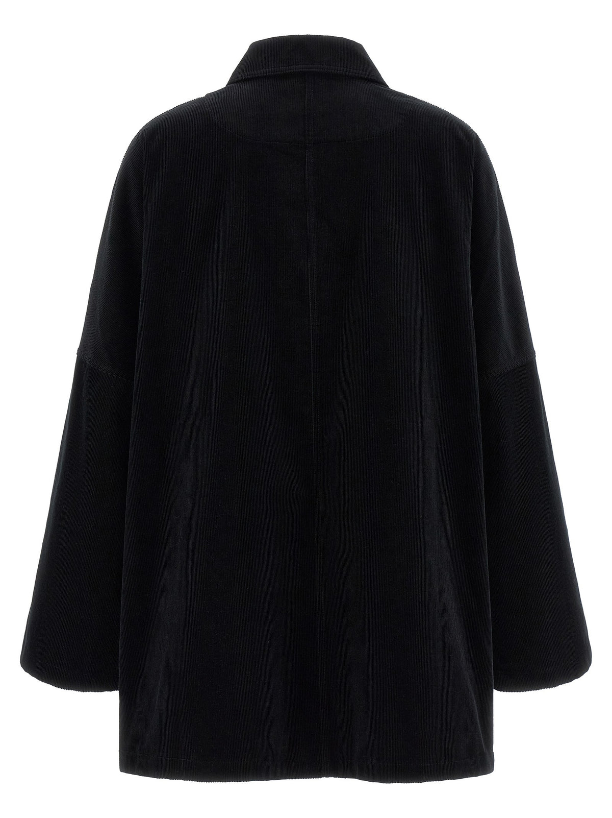 Toteme Velvet Overshirt Black, view 2