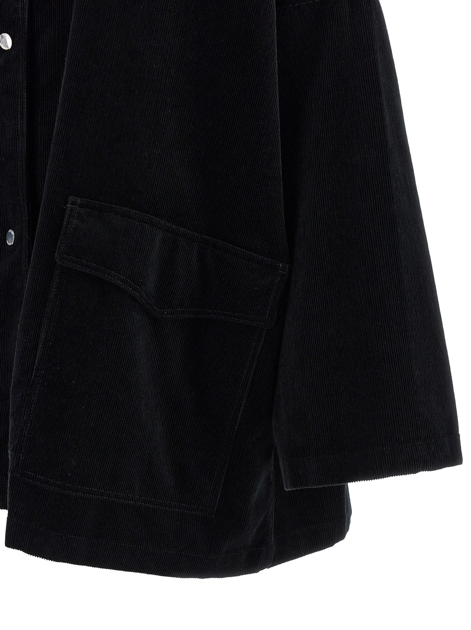 Toteme Velvet Overshirt Black