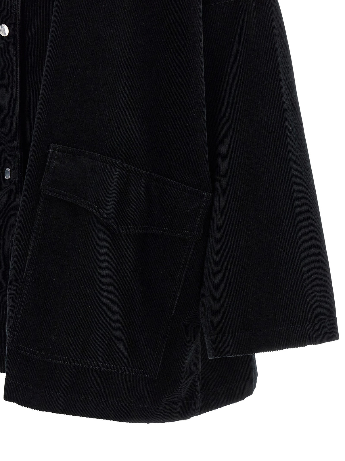 Toteme Velvet Overshirt Black, view 4