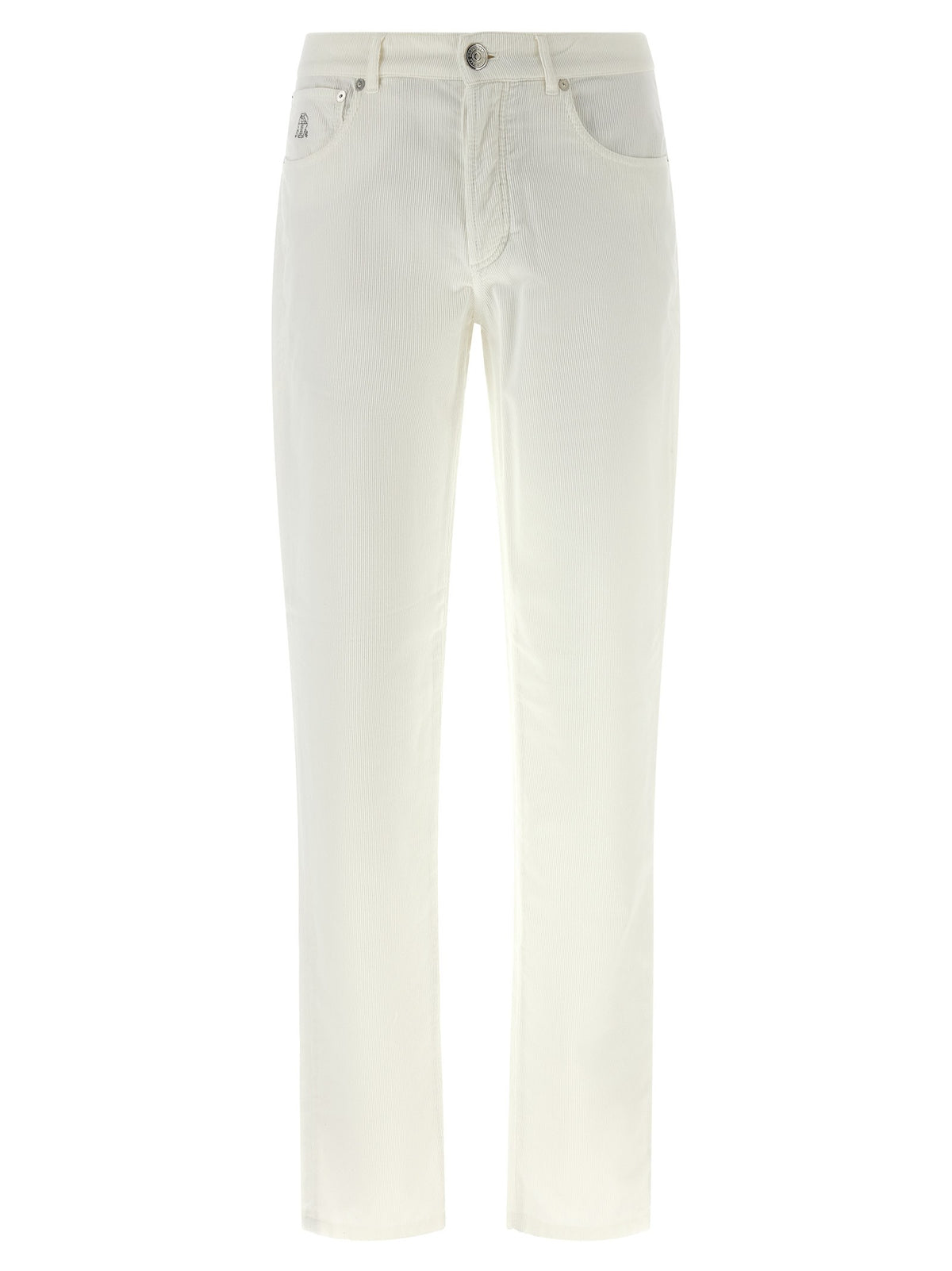 Brunello Cucinelli Velvet Pants White