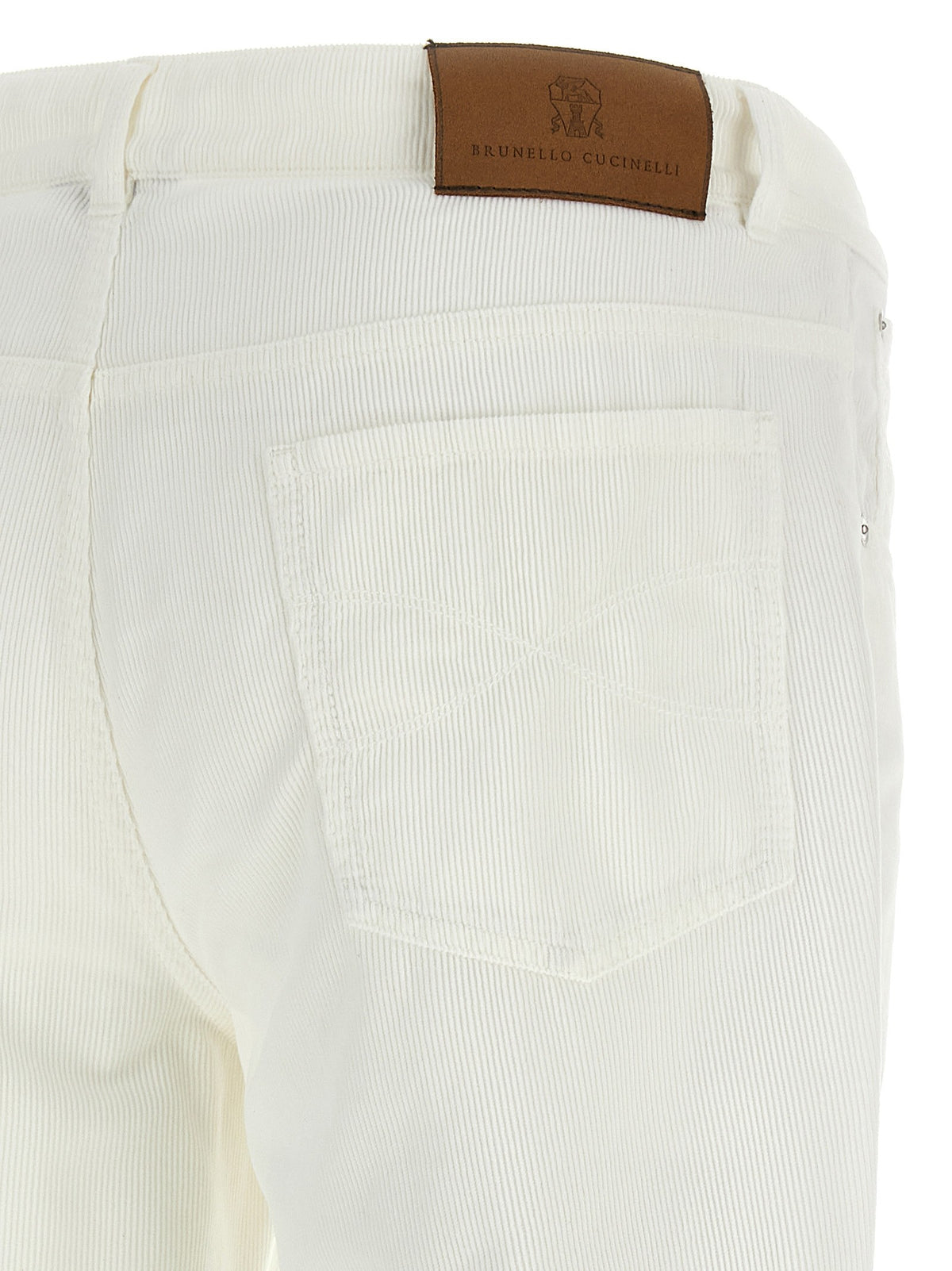 Brunello Cucinelli Velvet Pants White, view 4