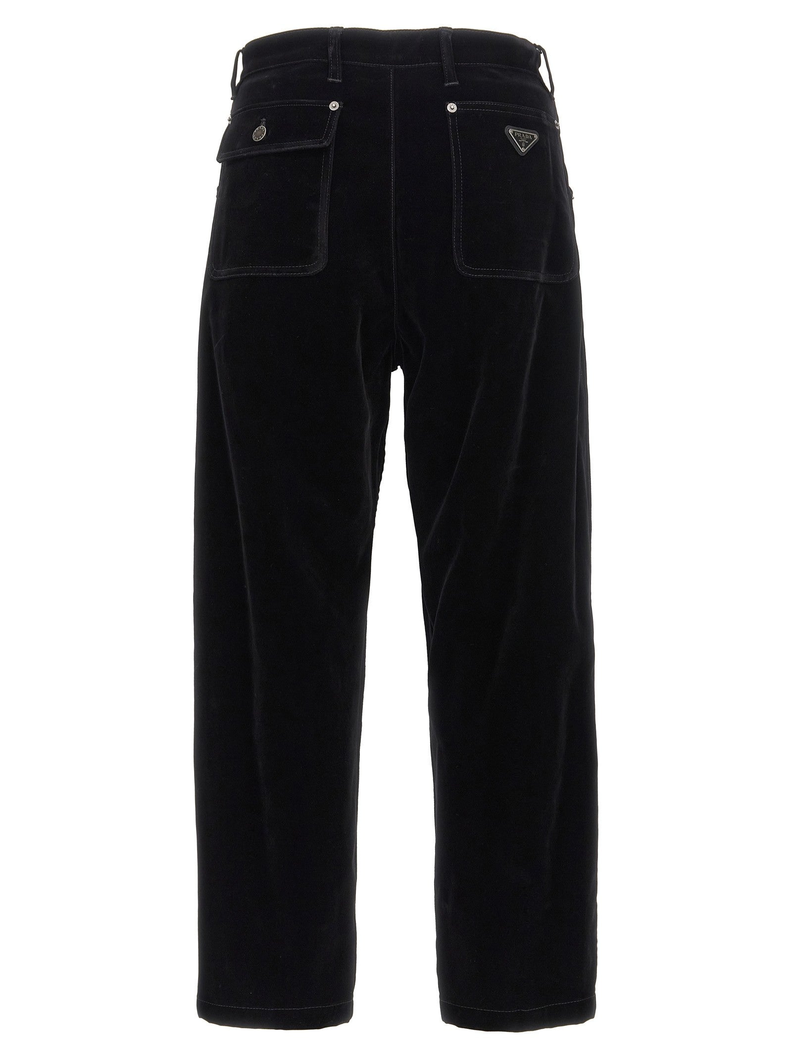 PRADA Velvet Pants Black