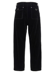 PRADA Velvet Pants Black