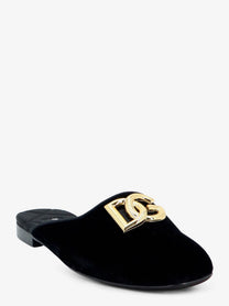 Dolce &amp; Gabbana Women's Velvet Sabot Black