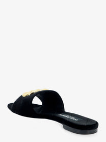 Dolce &amp; Gabbana Women's Velvet Sandals Black