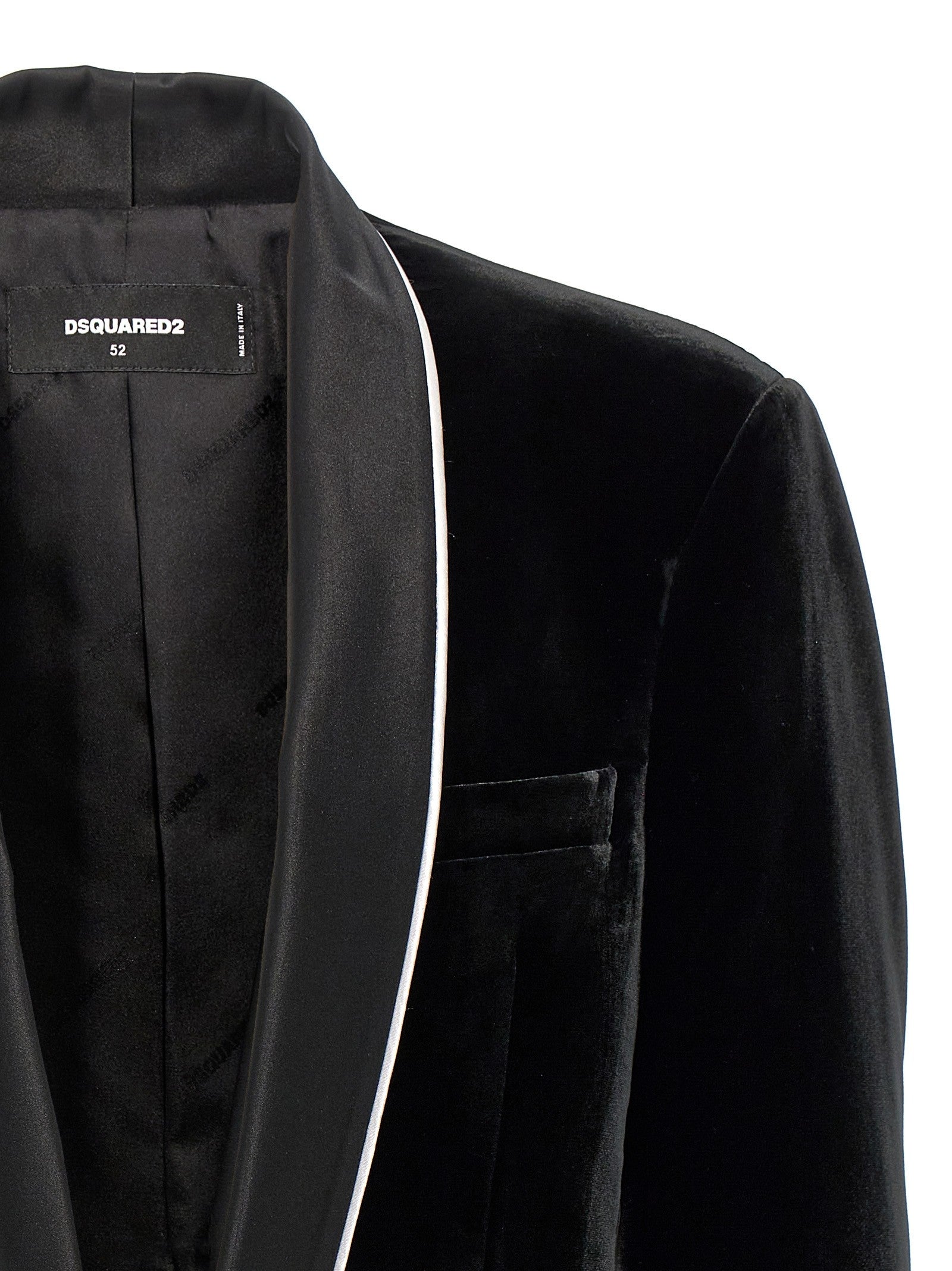 Dsquared2 Velvet Sexy Palm Beach Blazer Black