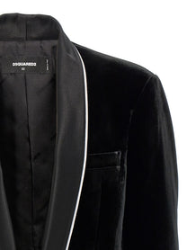 Dsquared2 Velvet Sexy Palm Beach Blazer Black