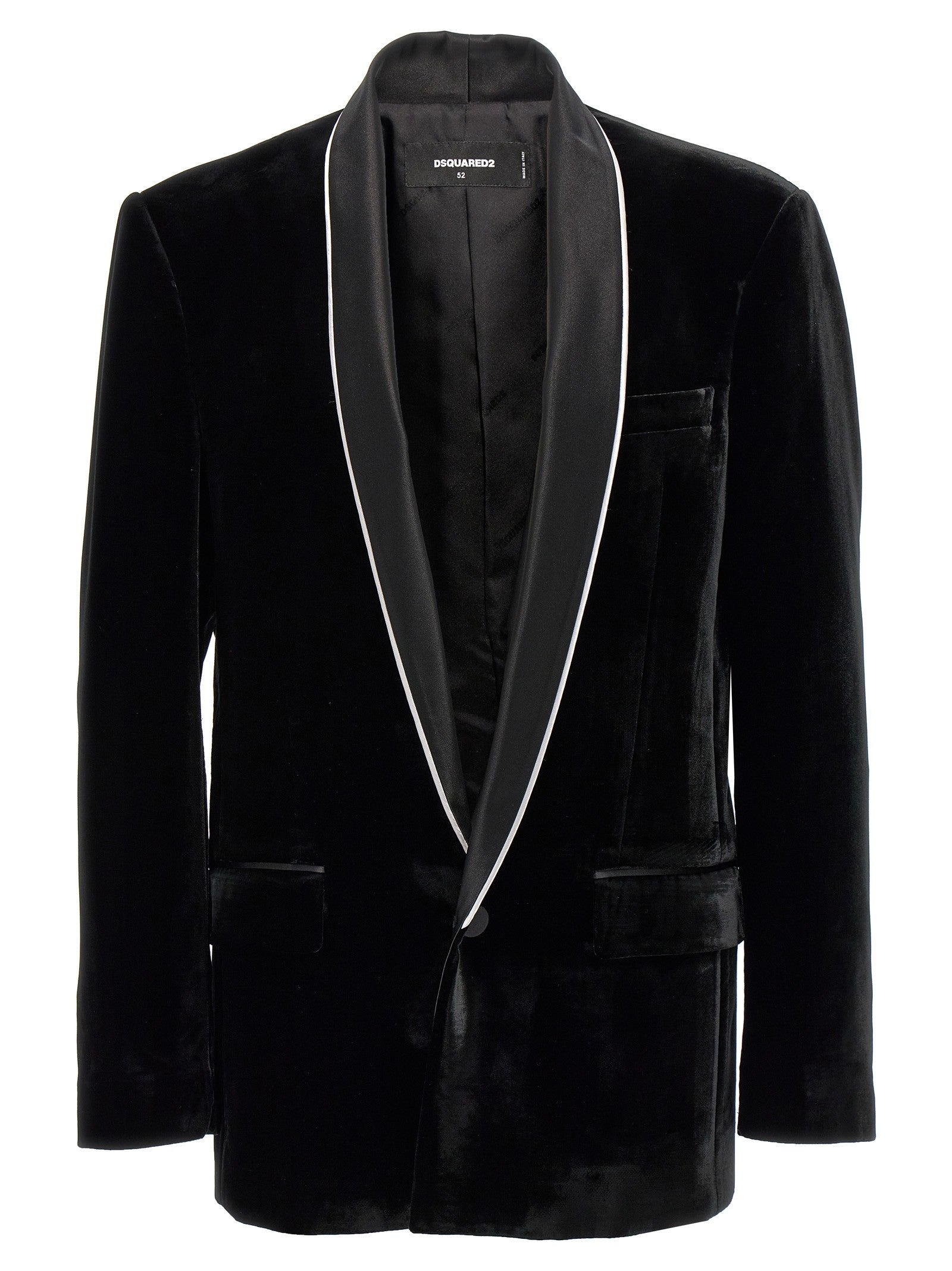 Dsquared2 Velvet Sexy Palm Beach Blazer Black