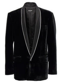 Dsquared2 Velvet Sexy Palm Beach Blazer Black